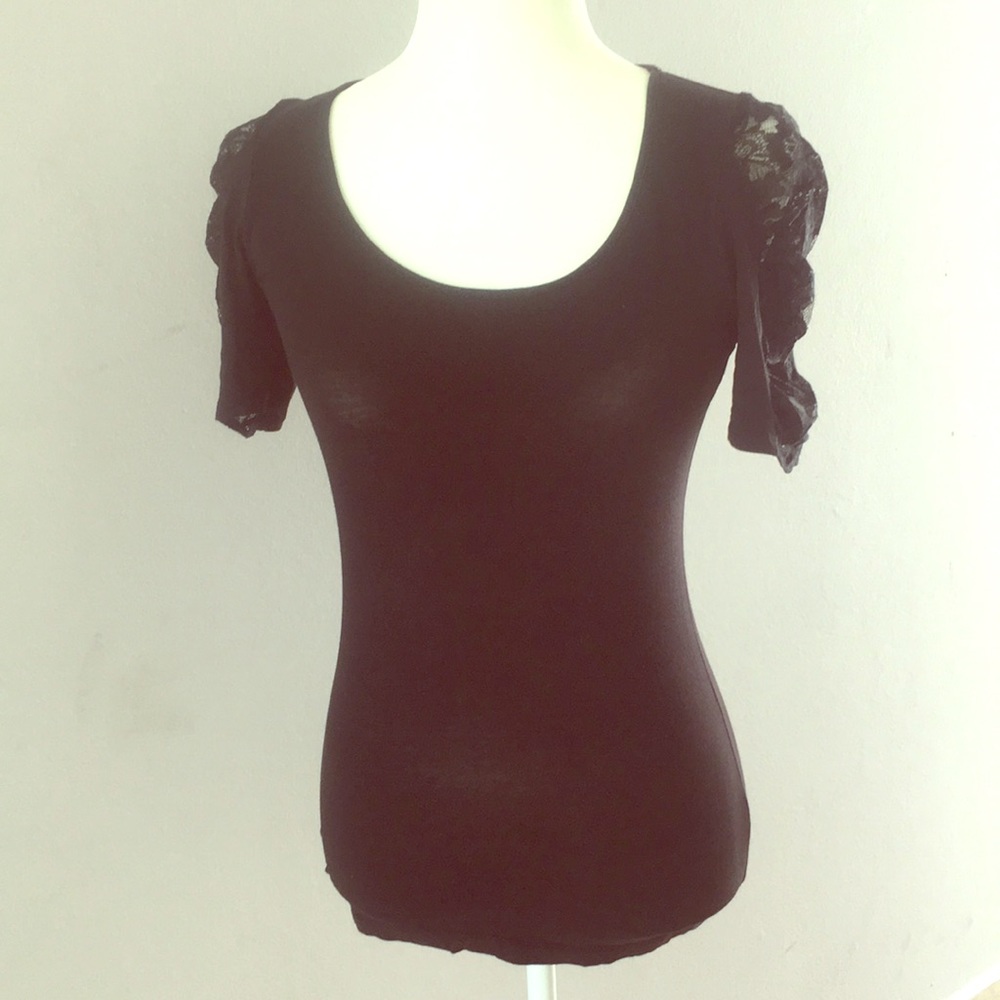 Black lace blouse